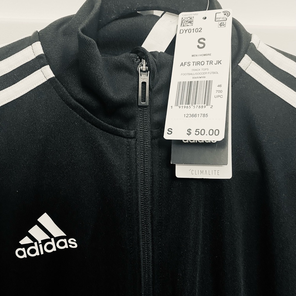 adidas Black and White Performance Jacket - Picture 2 of 5